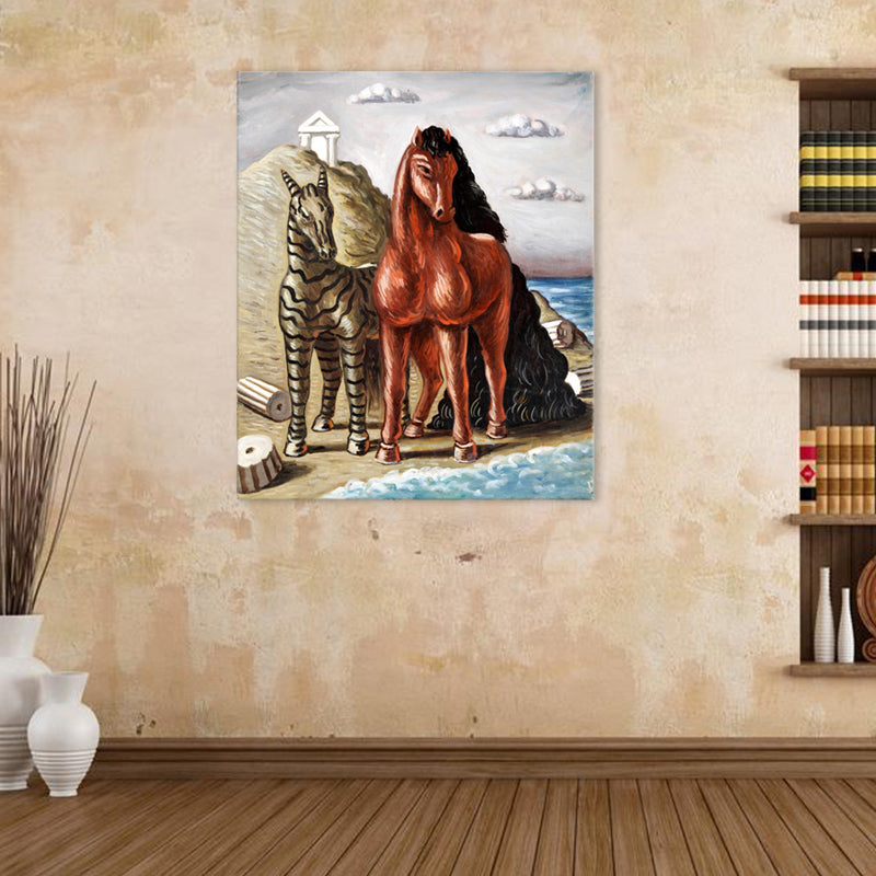 Countryside Still Life Painting Canvas Textured Wall Art in Dark Color for Living Room Clearhalo 'Art Gallery' 'Canvas Art' 'Traditional' Arts' 1709369