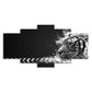 White Tiger Wall Art Multi-Piece Contemporary Sitting Room Canvas in Black Clearhalo 'Art Gallery' 'Canvas Art' 'Contemporary Art Gallery' 'Modern' Arts' 1709390
