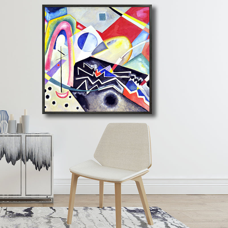 Textured Geometric Art Print Canvas Countryside Square Painting in Pastel Color for Living Room Clearhalo 'Art Gallery' 'Canvas Art' 'Traditional' Arts' 1709418