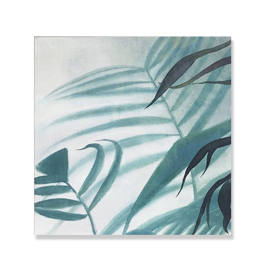Country Foliage Painting Canvas Textured Green Squared Wall Art Decor for Dining Room Clearhalo 'Art Gallery' 'Canvas Art' 'Traditional' Arts' 1709427