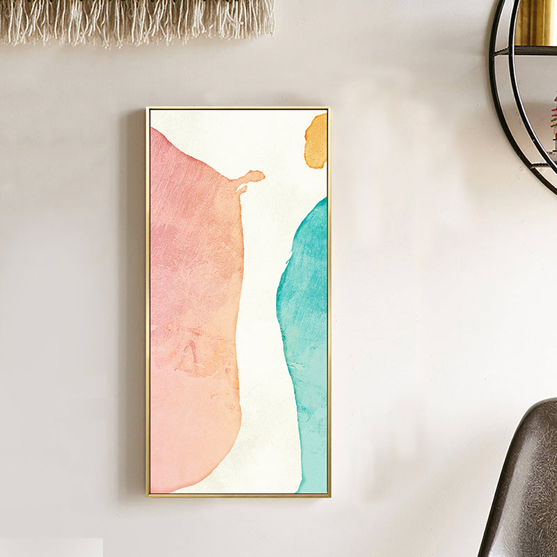 Modern Abstract Pattern Canvas Bathroom Painting in Pink, Multiple Sizes Options Pink Design 1 Clearhalo 'Art Gallery' 'Canvas Art' 'Contemporary Art Gallery' 'Modern' Arts' 1709452