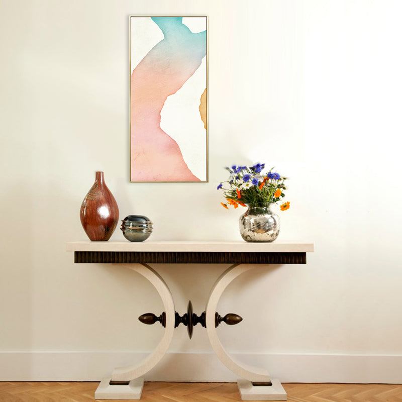 Modern Abstract Pattern Canvas Bathroom Painting in Pink, Multiple Sizes Options Pink Design 4 Clearhalo 'Art Gallery' 'Canvas Art' 'Contemporary Art Gallery' 'Modern' Arts' 1709467