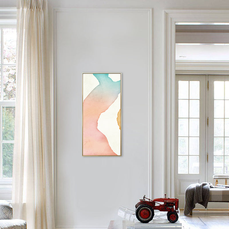 Modern Abstract Pattern Canvas Bathroom Painting in Pink, Multiple Sizes Options Clearhalo 'Art Gallery' 'Canvas Art' 'Contemporary Art Gallery' 'Modern' Arts' 1709469