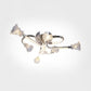 Stainless-Steel LED Floral Semi Flush Contemporary Carved Crystal Ceiling Mounted Fixture in Warm/White Light Clearhalo 'Ceiling Lights' 'Close To Ceiling Lights' 'Close to ceiling' Lighting' 1709535