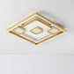 Square Metallic Ceiling Light Fixture Simple LED Gold Flush Mount Lighting for Bedroom Clearhalo 'Ceiling Lights' 'Close To Ceiling Lights' 'Close to ceiling' 'Flush mount' Lighting' 1709747