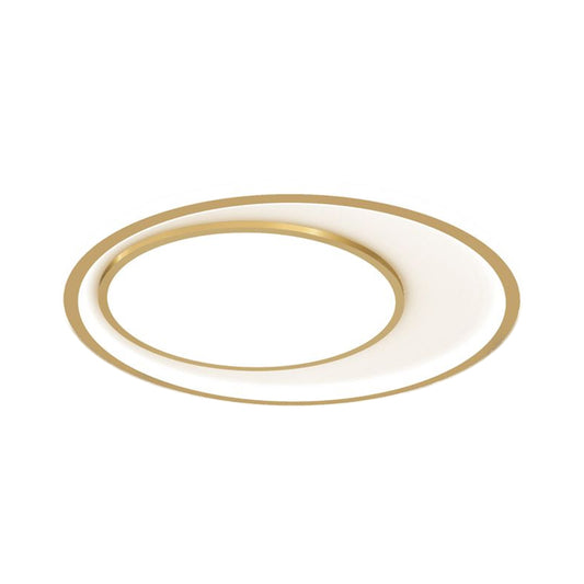 Rounded Flush Ceiling Light Modernism Acrylic 16.5"/20.5" Wide LED Gold Flush Mount Lighting Clearhalo 'Ceiling Lights' 'Close To Ceiling Lights' 'Close to ceiling' 'Flush mount' Lighting' 1709828