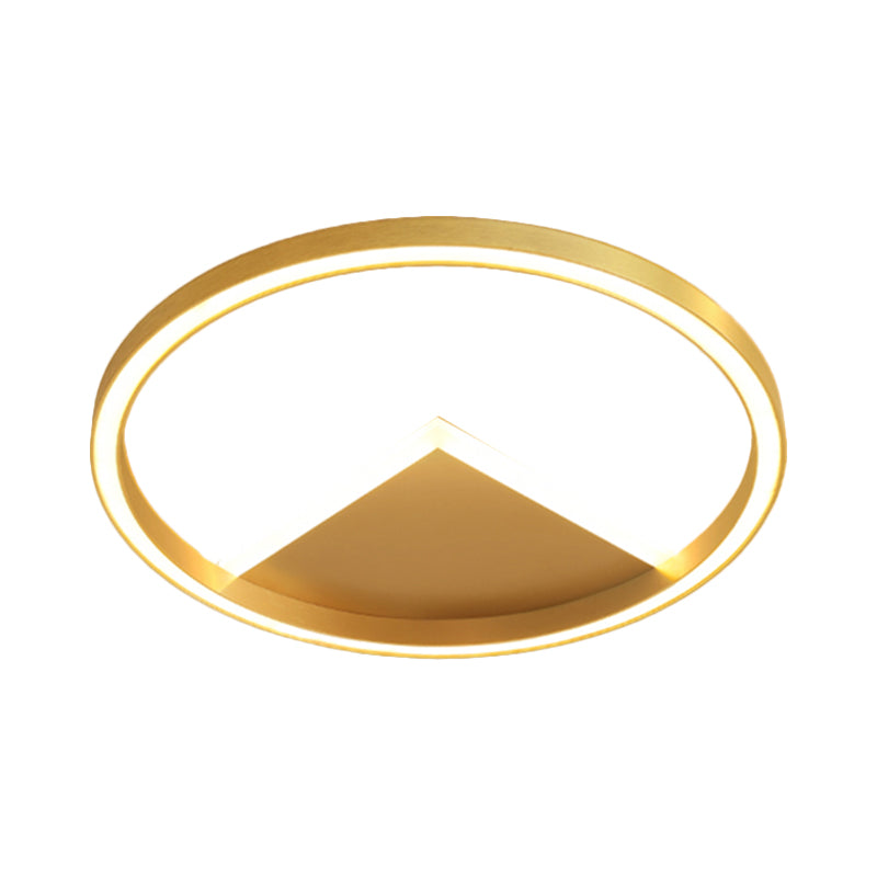 Gold Geometric Ceiling Light Fixture Nordic LED Metallic Flush Mount Lighting for Bedroom Clearhalo 'Ceiling Lights' 'Close To Ceiling Lights' 'Close to ceiling' 'Flush mount' Lighting' 1709852