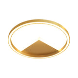 Gold Geometric Ceiling Light Fixture Nordic LED Metallic Flush Mount Lighting for Bedroom Clearhalo 'Ceiling Lights' 'Close To Ceiling Lights' 'Close to ceiling' 'Flush mount' Lighting' 1709852