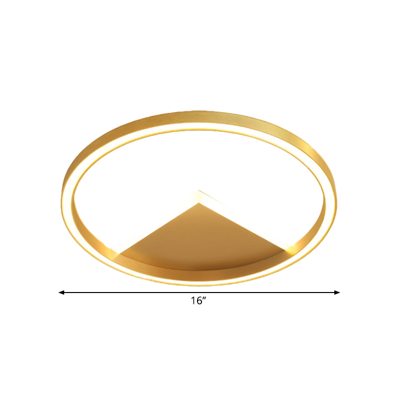 Gold Geometric Ceiling Light Fixture Nordic LED Metallic Flush Mount Lighting for Bedroom Clearhalo 'Ceiling Lights' 'Close To Ceiling Lights' 'Close to ceiling' 'Flush mount' Lighting' 1709853