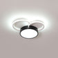 Round Close to Ceiling Lighting Modernism Metal LED Bedroom Flush Mount Lamp in Black-White, 16"/19.5"/23.5" Wide Clearhalo 'Ceiling Lights' 'Close To Ceiling Lights' 'Close to ceiling' 'Semi-flushmount' Lighting' 1710024