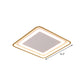 16.5"/20.5" W Modernity LED Flush Light Gold Squared Ceiling Lamp with Acrylic Shade in Warm/White Light for Bedroom Clearhalo 'Ceiling Lights' 'Close To Ceiling Lights' 'Close to ceiling' 'Flush mount' Lighting' 1710051