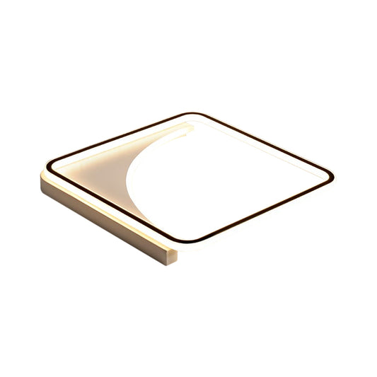 Metal Square Flushmount Lighting Modern LED Flush Light Fixture in Black, 16.5"/20.5" Wide Clearhalo 'Ceiling Lights' 'Close To Ceiling Lights' 'Close to ceiling' 'Flush mount' Lighting' 1710111