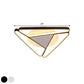 Nordic LED Flush Ceiling Light with Acrylic Shade Black/White c Triangle Flush Mount in Warm/White Light, 19.5"/29" W Clearhalo 'Ceiling Lights' 'Close To Ceiling Lights' 'Close to ceiling' 'Flush mount' Lighting' 1710170