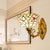 Cut Glass Dome Wall Mount Light Mediterranean 1-Bulb Gold Finish Flower Patterned Wall Lamp with Curved Arm Gold Clearhalo 'Art deco wall lights' 'Cast Iron' 'Glass' 'Industrial' 'Middle century wall lights' 'Modern' 'Tiffany wall lights' 'Tiffany' 'Traditional wall lights' 'Wall Lamps & Sconces' 'Wall Lights' Lighting' 1710371