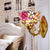 Gold 1 Head Wall Lighting Ideas Victorian Stained Glass Bowl Shade Wall Mount Light Fixture with Petal Pattern Gold Clearhalo 'Art deco wall lights' 'Cast Iron' 'Glass' 'Industrial' 'Middle century wall lights' 'Modern' 'Tiffany wall lights' 'Tiffany' 'Traditional wall lights' 'Wall Lamps & Sconces' 'Wall Lights' Lighting' 1710397