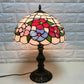 Stained Glass Floral Table Lighting Tiffany Art Deco 1 Light Table Light with Dome Shade Clearhalo 'Lamps' 'Table Lamps' Lighting' 171044