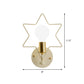 Metal Star/Flower/Loving Heart Wall Lamp Simple Style 1 Light Wall Mounted Lighting in White for Study Room Clearhalo 'Wall Lamps & Sconces' 'Wall Lights' Lighting' 1710452