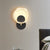 Circular Wall Mount Lamp Nordic Metallic LED Black Wall Mounted Lighting for Bedroom Black Clearhalo 'Cast Iron' 'Glass' 'Industrial' 'Modern wall lights' 'Modern' 'Tiffany' 'Traditional wall lights' 'Wall Lamps & Sconces' 'Wall Lights' Lighting' 1710619