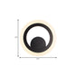 Round Bedroom Wall Sconce Light Metal LED Contemporary Wall Mounted Lamp in Black, Warm/White Light Clearhalo 'Cast Iron' 'Glass' 'Industrial' 'Modern wall lights' 'Modern' 'Tiffany' 'Traditional wall lights' 'Wall Lamps & Sconces' 'Wall Lights' Lighting' 1710626