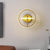 Metal Circle Wall Light Fixture Modernist LED Wall Lighting with Adjustable Arm in Gold, Warm/White Light Gold Clearhalo 'Cast Iron' 'Glass' 'Industrial' 'Modern wall lights' 'Modern' 'Tiffany' 'Traditional wall lights' 'Wall Lamps & Sconces' 'Wall Lights' Lighting' 1710627