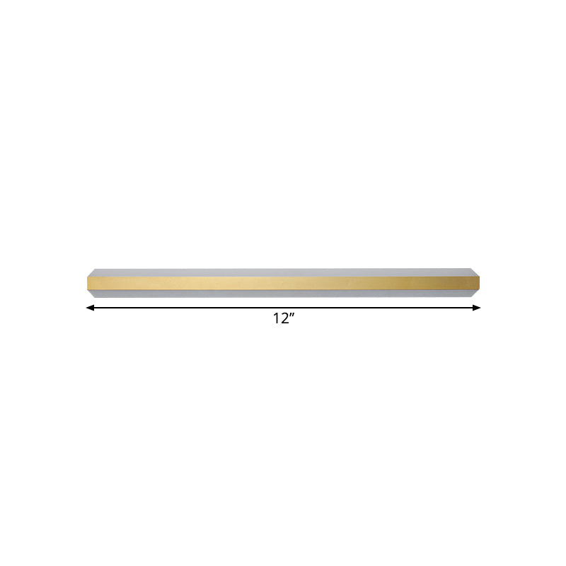 Linear Acrylic Wall Mount Lamp Modern LED Gold Wall Light Fixture in Warm/White Light, 12"/16"/23.5" Wide Clearhalo 'Cast Iron' 'Glass' 'Industrial' 'Modern wall lights' 'Modern' 'Tiffany' 'Traditional wall lights' 'Wall Lamps & Sconces' 'Wall Lights' Lighting' 1710676