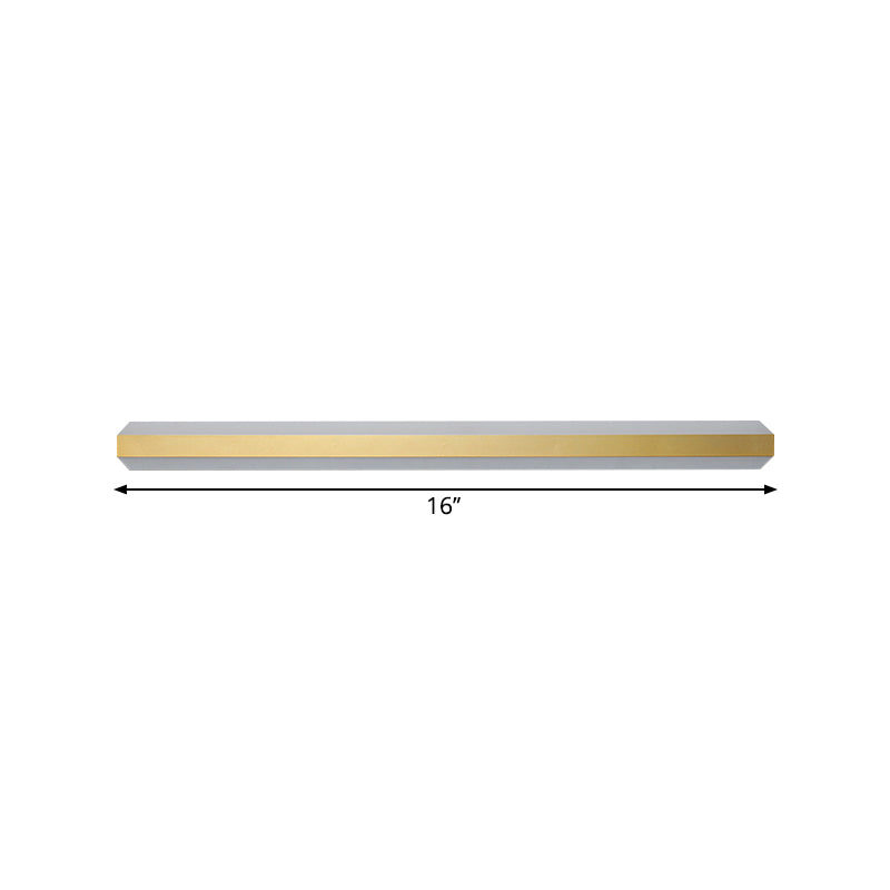 Linear Acrylic Wall Mount Lamp Modern LED Gold Wall Light Fixture in Warm/White Light, 12"/16"/23.5" Wide Clearhalo 'Cast Iron' 'Glass' 'Industrial' 'Modern wall lights' 'Modern' 'Tiffany' 'Traditional wall lights' 'Wall Lamps & Sconces' 'Wall Lights' Lighting' 1710677