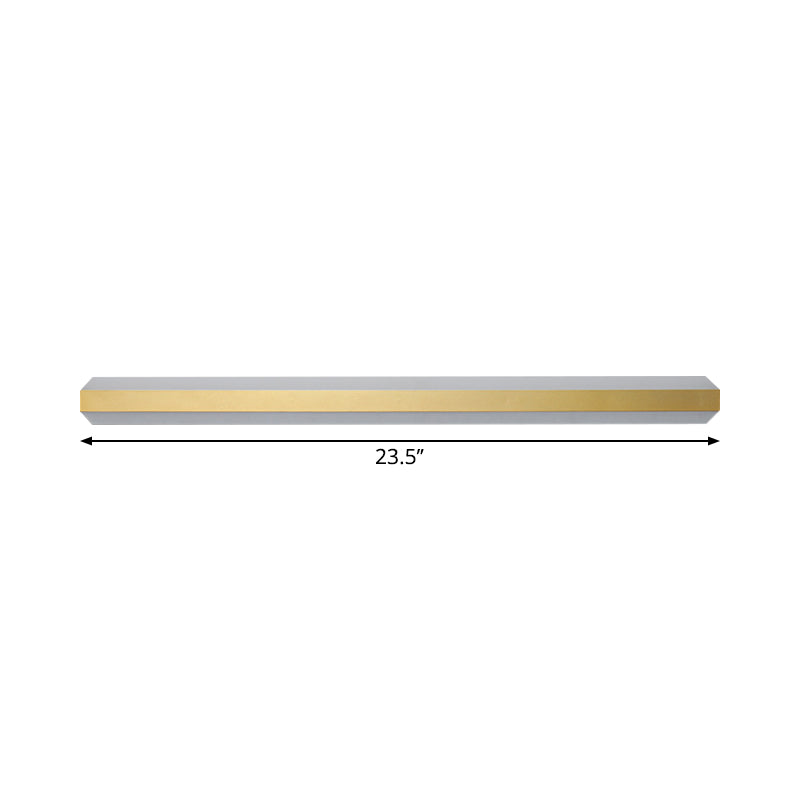 Linear Acrylic Wall Mount Lamp Modern LED Gold Wall Light Fixture in Warm/White Light, 12"/16"/23.5" Wide Clearhalo 'Cast Iron' 'Glass' 'Industrial' 'Modern wall lights' 'Modern' 'Tiffany' 'Traditional wall lights' 'Wall Lamps & Sconces' 'Wall Lights' Lighting' 1710678
