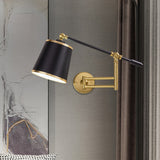 Metallic Tapered Wall Light Fixture Modernist 1-Light Black/White Wall Mount Lamp with Adjustable Shade Clearhalo 'Cast Iron' 'Glass' 'Industrial' 'Modern wall lights' 'Modern' 'Tiffany' 'Traditional wall lights' 'Wall Lamps & Sconces' 'Wall Lights' Lighting' 1710691