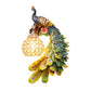 Single Head Peacock Wall Sconce Cottage White/Red/Blue Resin Wall Light Fixture with Clear K9 Crystal Shade, Left/Right Clearhalo 'Wall Lamps & Sconces' 'Wall Lights' Lighting' 1710755