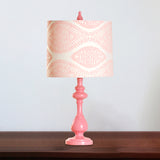 Macaron Barrel Night Lamp Fabric 1 Light Bedroom Task Lighting with Column Base in Pink Clearhalo 'Lamps' 'Table Lamps' Lighting' 1711019