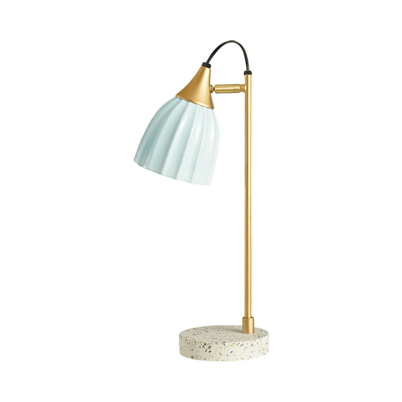 Porcelain Dome Desk Lamp Kids Style 1 Light Night Lighting with Adjustable Joint Design in Pink/Blue/Green Clearhalo 'Lamps' 'Table Lamps' Lighting' 1711103