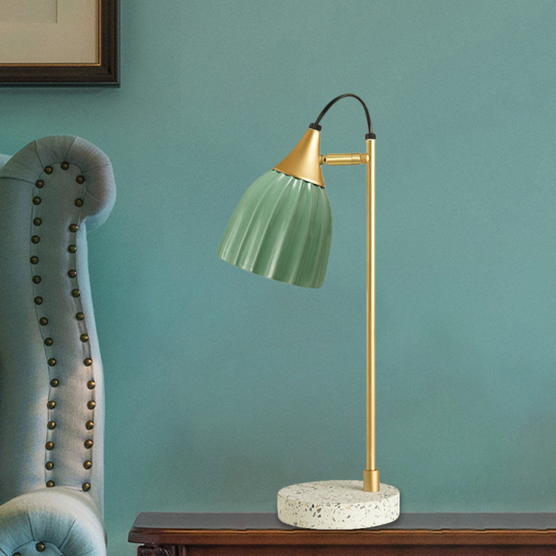 Porcelain Dome Desk Lamp Kids Style 1 Light Night Lighting with Adjustable Joint Design in Pink/Blue/Green Clearhalo 'Lamps' 'Table Lamps' Lighting' 1711106