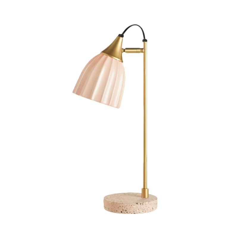 Porcelain Dome Desk Lamp Kids Style 1 Light Night Lighting with Adjustable Joint Design in Pink/Blue/Green Clearhalo 'Lamps' 'Table Lamps' Lighting' 1711111