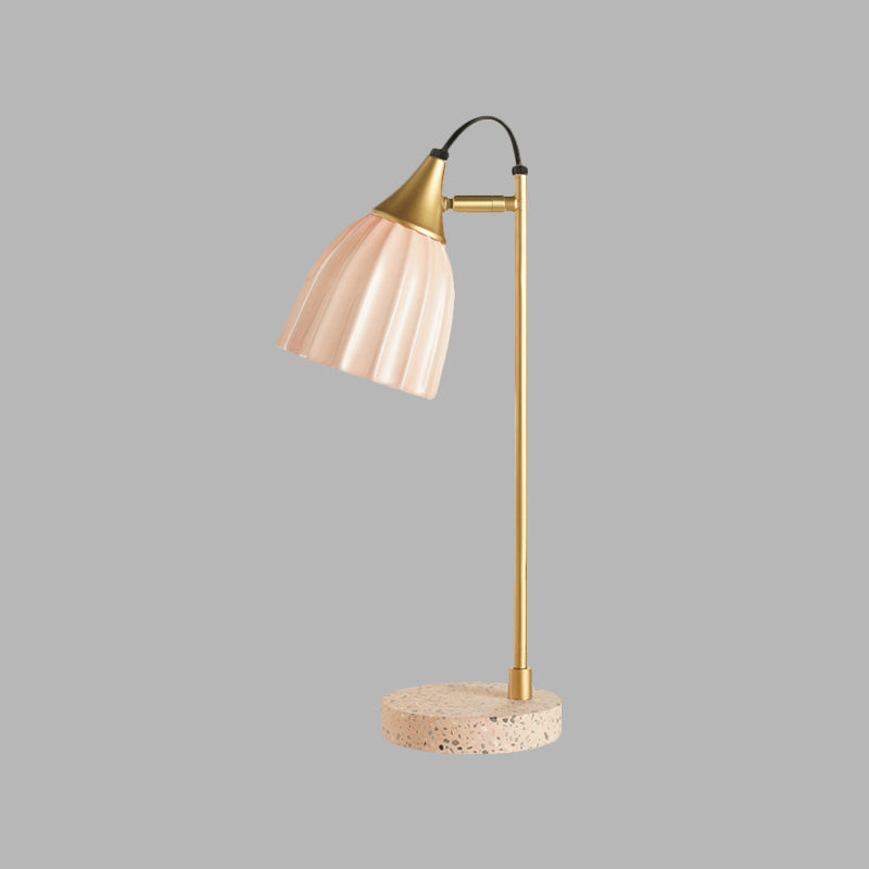 Porcelain Dome Desk Lamp Kids Style 1 Light Night Lighting with Adjustable Joint Design in Pink/Blue/Green Clearhalo 'Lamps' 'Table Lamps' Lighting' 1711112