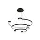 Metal 3-Tiered C Ceiling Lamp Contemporary LED Black Finish Flush Mount Light in Warm/White Light Clearhalo 'Ceiling Lights' 'Chandeliers' 'Modern Chandeliers' 'Modern' Lighting' 1711403