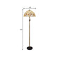 2-Head Bedroom Standing Floor Light Victorian White Floral Patterned Floor Lighting with Bowl Shell Shade Clearhalo 'Floor Lamps' 'Lamps' Lighting' 1711539