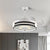 Acrylic Round Ceiling Fan Light Fixture Simple 42" Wide LED Semi Flush in Black with 3 Blades Black Clearhalo 'Ceiling Fans with Lights' 'Ceiling Fans' 'Modern Ceiling Fans' 'Modern' Lighting' 1711717