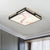Square Flush Mount Light Fixture Modernist Acrylic LED Black Ceiling Lamp with Faceted Crystal Deco Black Clearhalo 'Ceiling Lights' 'Close To Ceiling Lights' 'Close to ceiling' 'Flush mount' Lighting' 1711889