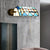 Mediterranean Banker Lamp with Pull Chain Stained Glass 1 Light Wall Sconce in Blue Blue Clearhalo 'Industrial' 'Middle century wall lights' 'Tiffany wall lights' 'Tiffany' 'Wall Lamps & Sconces' 'Wall Lights' Lighting' 171188