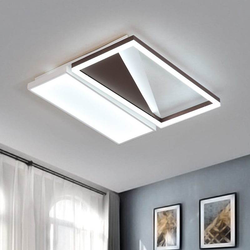 Black and White Geometric Flush Mount Modernism LED Acrylic Flush Light ...