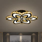 Blossom Crystal Block Semi Flush Light Simplicity LED Chrome Ceiling Mounted Fixture, Large/Small Clearhalo 'Ceiling Lights' 'Close To Ceiling Lights' 'Close to ceiling' 'Semi-flushmount' Lighting' 1712059