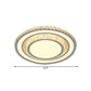 Clear Crystal Round Flush Mount Light Simplicity 14"/19.5" Width LED Ceiling Lighting in White Clearhalo 'Ceiling Lights' 'Close To Ceiling Lights' 'Close to ceiling' 'Flush mount' Lighting' 1712079