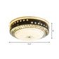 Hand-Cut Crystal Round Flush Lamp Contemporary LED Ceiling Mounted Light in Black Clearhalo 'Ceiling Lights' 'Close To Ceiling Lights' 'Close to ceiling' 'Flush mount' Lighting' 1712171