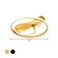 Metal Hoop Flushmount Lighting Simple Style Gold/White and Black LED Ceiling Flush in White/Warm Light, 16.5"/20.5" Wide Clearhalo 'Ceiling Lights' 'Close To Ceiling Lights' 'Close to ceiling' 'Flush mount' Lighting' 1712651