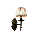 Cone Wall Mounted Lamp Simple Crystal Prisms 1/2-Head Black Wall Light with Candlestick Design Clearhalo 'Modern wall lights' 'Modern' 'Wall Lamps & Sconces' 'Wall Lights' Lighting' 1712858