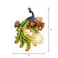 Peacock and Flower Bedroom Sconce Traditional Resin Single Head Blue-Green Wall Lighting Fixture with Orb Hand-Cut Crystal Shade, Left/Right Clearhalo 'Wall Lamps & Sconces' 'Wall Lights' Lighting' 1712883