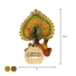 Classic Orb Shape Wall Lamp 1 Head Clear K9 Crystal Sconce Light Fixture with Peacock Decor in Yellow/Gold Clearhalo 'Wall Lamps & Sconces' 'Wall Lights' Lighting' 1712895
