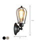 Metallic Oval Caged Wall Mounted Lamp Farmhouse 1-Light Restaurant Wall Lighting Fixture in Antique Bronze/Black Clearhalo 'Wall Lamps & Sconces' 'Wall Lights' Lighting' 1712903