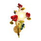 Yellow 1/2 Heads Sconce Lighting Country Milky Glass Blossom Wall Mount Lamp with Rose Decor Clearhalo 'Wall Lamps & Sconces' 'Wall Lights' Lighting' 1712928