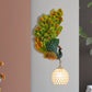 1 Head Wall Lighting Idea Retro Style Left/Right Peacock Resin Wall Sconce Light with Clear K9 Crystal Shade in White/Blue/Green Clearhalo 'Wall Lamps & Sconces' 'Wall Lights' Lighting' 1713151